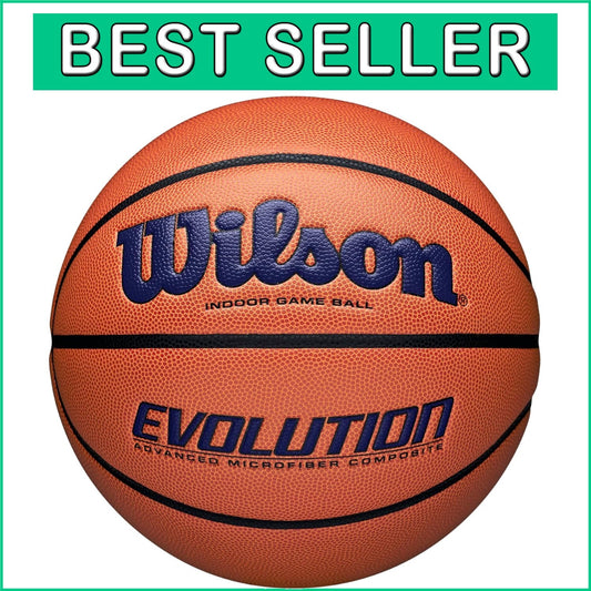 NFHS Approved Evolution Basketball - Size 5, 6, 7 with Pebbled Grip Surface