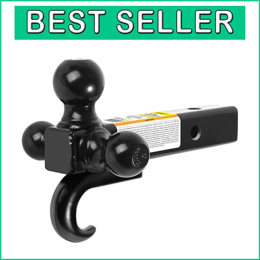 Durable Triple Ball Mount with 10,000 lbs Hook, Fits Class III and IV Receivers