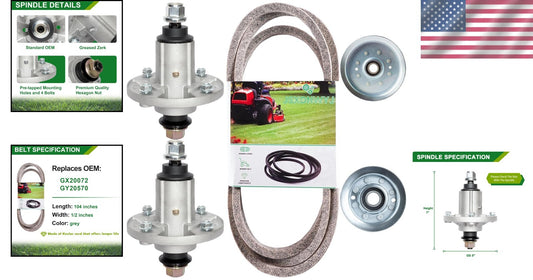 Premium John Deere Deck Rebuild Kit: Spindle & Idler for E140/E150 Series