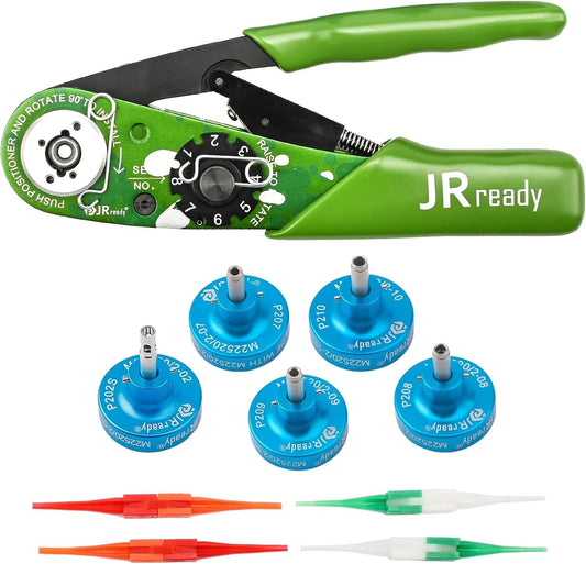 Ergonomic Hand-Powered Crimp Tool Kit with 5 Positioners for MIL-Standard Use