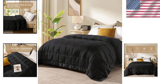 Lightweight King Size Blanket with Satin Trim - Ideal All-Season Comfort, 90x108