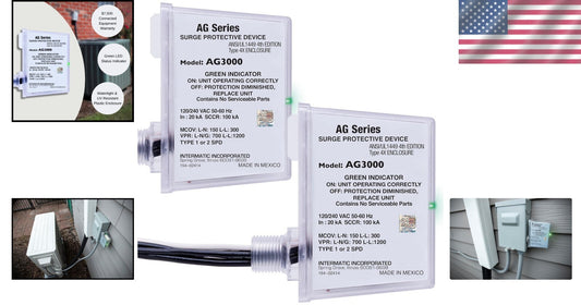 2 Pack of UL Listed HVAC Surge Protectors with TPMOV Technology for Home Safety