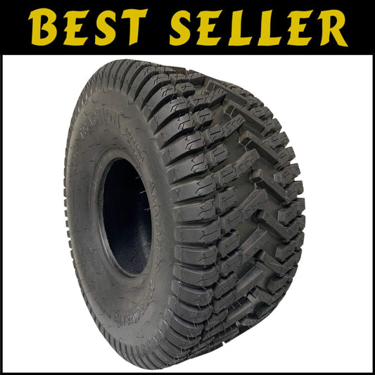 20x8.00-8 Tubeless Lawn Mower Tire - 4-Ply Turf Traction for All Terrains