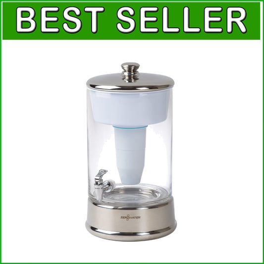 40-Cup IAPMO Certified Glass Water Filter Dispenser with 5-Stage TDS Meter