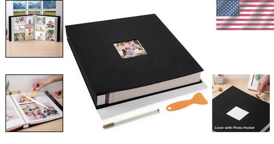 Customizable Retro Photo Album with Linen Cover - Perfect Gift for All Occasions
