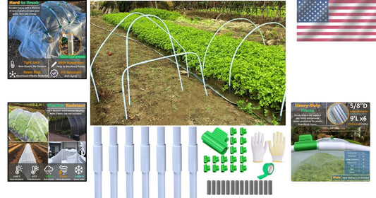 Rust-Free Garden Hoops DIY Kit - Easy Install for Flexible Grow Tunnel Designs