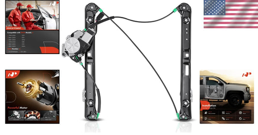 BMW E46 Window Regulator with Motor - Fits 325i 328i 330i Sedan/Wagon 1999-2005