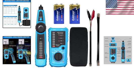 Battery-Powered Digital Cable Finder with RJ11/RJ45 Connectors for Easy Use