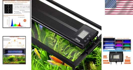 Dimmable Full Spectrum LED Aquarium Light 48-55 Inch with Timer & Sunrise Modes