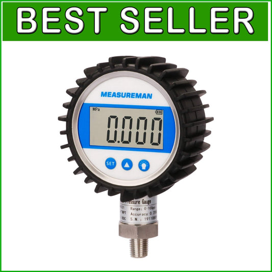Digital Pressure Gauge - 3-1/8" Dial, 0-300psi, Stainless Steel, IP54 Protection