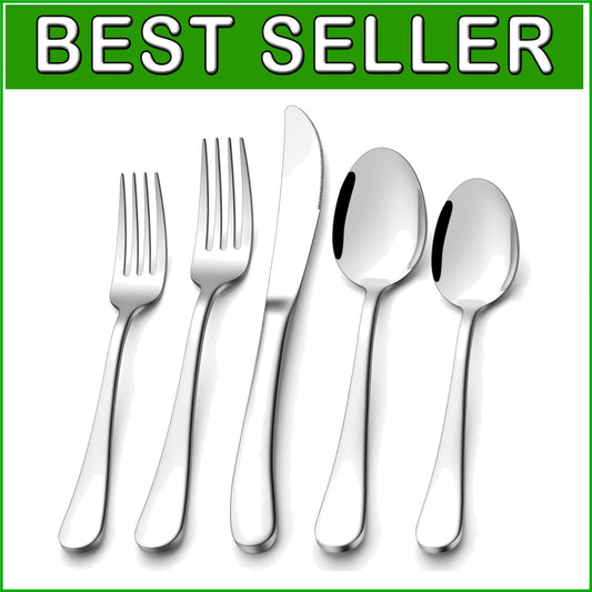 Elegant 60-Piece Cutlery Set - Heavyweight Stainless Steel for Dining Excellence