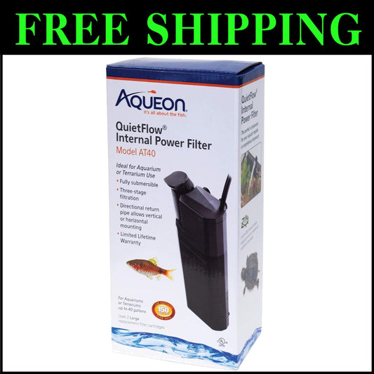 Efficient QuietFlow Aquarium Filter - Powerful Three-Stage Filtration System