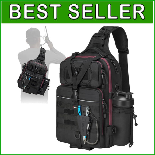 Ergonomic Fishing Tackle Bag with Reflective Design - Perfect for Adventures