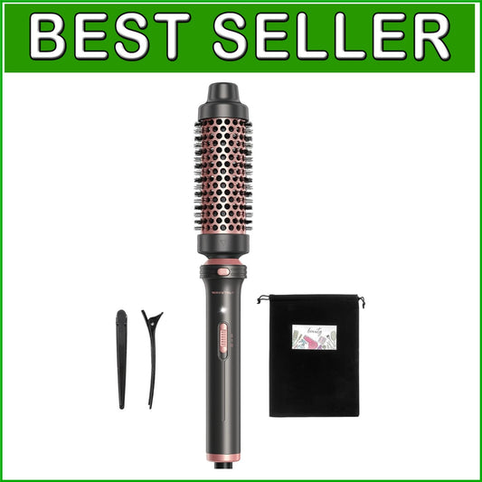 1.5-Inch Heated Round Brush with Detachable Head - Dual Voltage Travel Essential