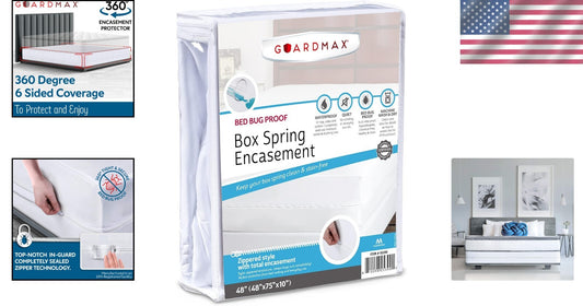 Durable RV Box Spring Cover - Zippered Encasement for Moisture & Bug Protection