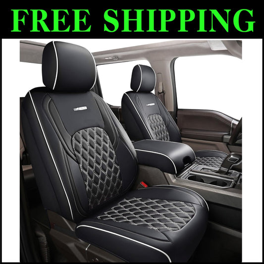 Stylish Custom Fit Faux Leather Seat Covers for 2015-2024 Ford Super Duty Trucks