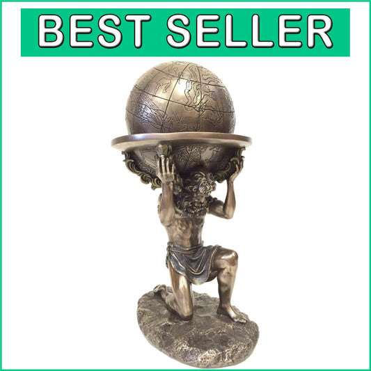 Vintage 9-Inch Atlas Statue in Antique Bronze - Perfect Gift for Collectors