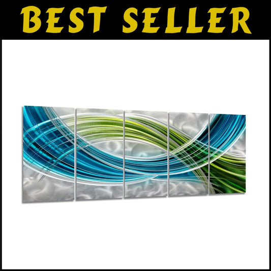 Abstract 3D Metal Wall Art – Lightweight, Waterproof & Easy to Hang Décor