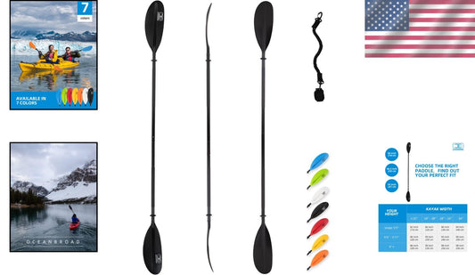 95in Kayak Paddle: High-Quality Aluminum & Fiberglass for Optimal Performance