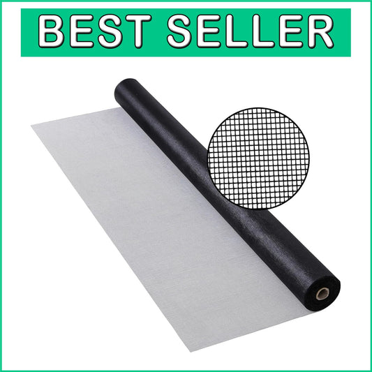 Durable Fiberglass Window Screen Roll - Easy Install & Cut to Size 36"x100'