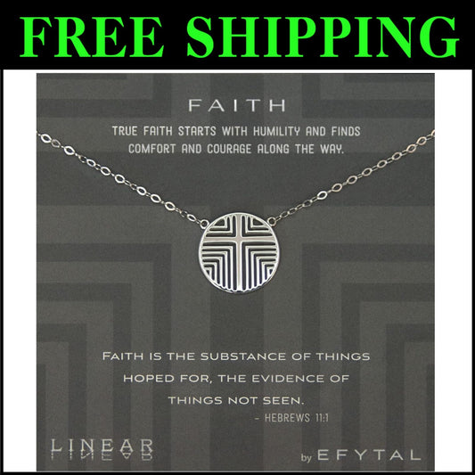 925 Sterling Silver Geometric Cross Pendant Necklace - Meaningful Gift for Teens