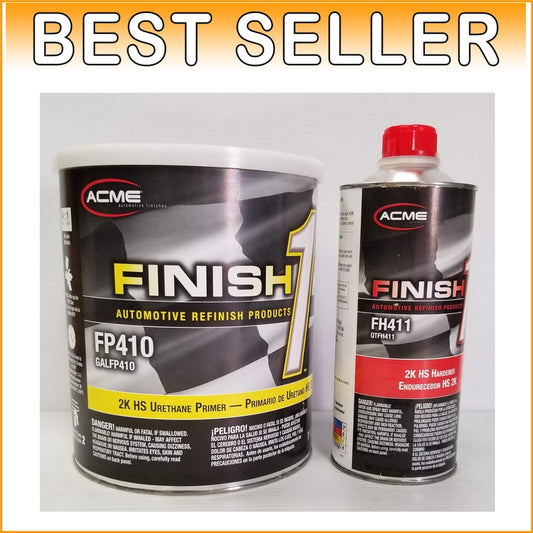 Excellent Coverage Gray Urethane Primer - 2-Piece Glossy Paint Set, 410 Gallons