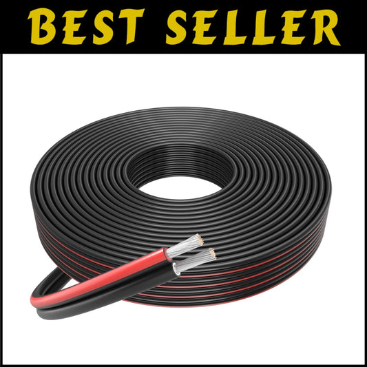 Versatile 10 AWG Solar Cable Pair - 164ft Tinned Copper Extension for Panels