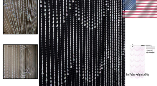 Adjustable 3FT x 6FT Beaded String Curtain – Charming Home Decoration