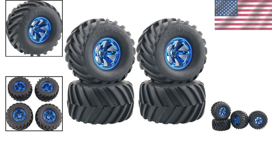 4PCS 135mm Wheel & Tire Set for 1/10 RC Monster Trucks - HPI Tamiya Kyosho