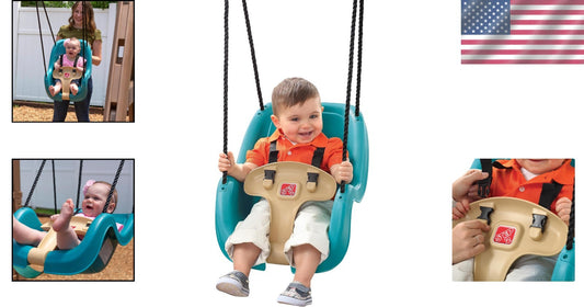 Durable Infant to Toddler Bucket Swing - Safe Outdoor Fun for Ages 9 Months+