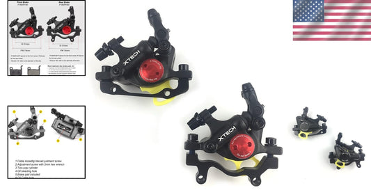 XTECH HB-100 Cable Pull Hydraulic Brakes - Lightweight Mountain Bike Calipers
