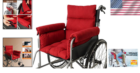 Soft Polyester Wheelchair Cushion for Indoor/Outdoor Use - Non-Slip Design