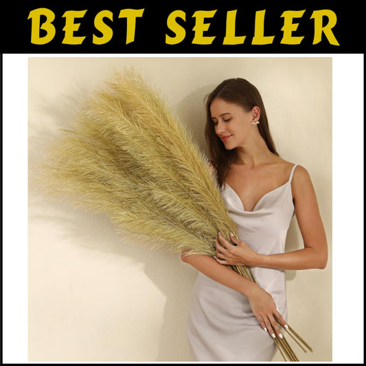 Versatile 45-Inch Gold Faux Pampas Grass - Hassle-Free Home and Event Decor