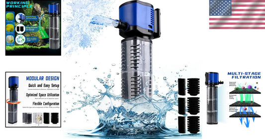Efficient 660GPH Filter for 100-300 Gallon Fish Tanks - Odor & Impurity Removal