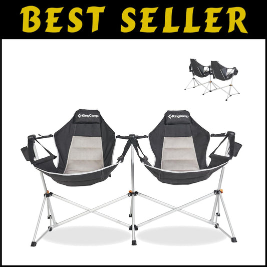 Ergonomic Foldable Hammock Chair with Cup Holder - Ultimate Outdoor Comfort