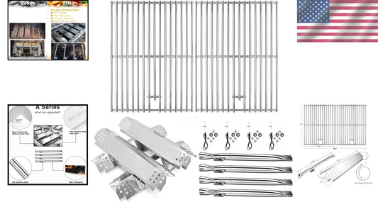 304 Stainless Steel Grill Burner and Cooking Grate Replacement Kit for Nexgrill