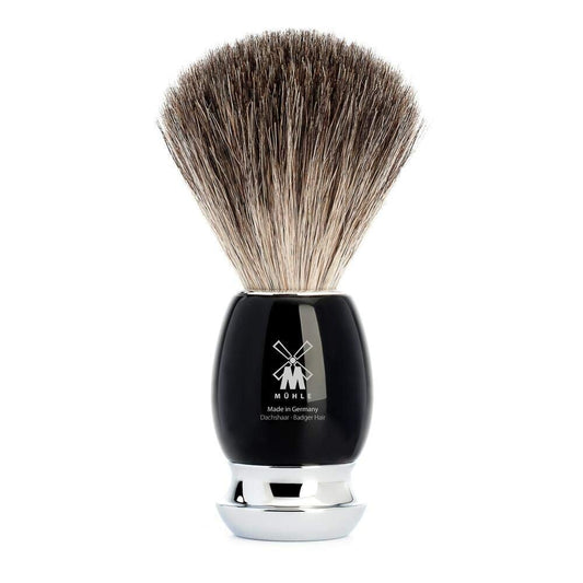VIVO Luxury Black Resin Badger Shaving Brush - Rich Lather for Discerning Men