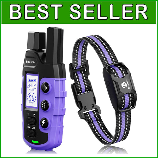 3300Ft Dog Shock Collar - Rechargeable Waterproof Training Collar for All Breeds