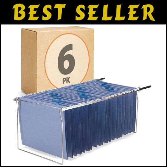 Robust Hanging File Frames for Letter Files with Breakaway Notches - 6 Pack