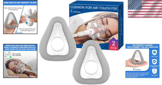 Enhanced Comfort Replacement Cushions for Air_Touch F20 - 2 Pack Medium Size