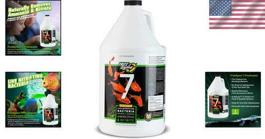 1 Gallon FritzZyme 7 Nitrifying Bacteria - Safe Ammonia & Nitrite Reduction