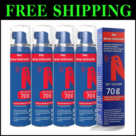 4-Pack of 70ml Dog Instructor Spray - Instant Correction for Unwanted Behaviors