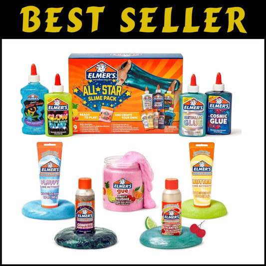 Elmer’s 9-Piece Slime Craft Kit - Fun Slime Activators & Premade Slime Included