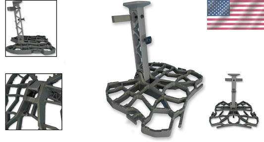 Durable Adjustable Tree Saddle Hunting System with Cast Aluminum and Gear Points