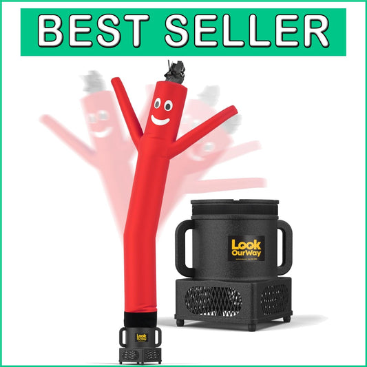 Attention-Grabbing Inflatable Tube Man - 7ft Red Air Dancers Ideal for Business