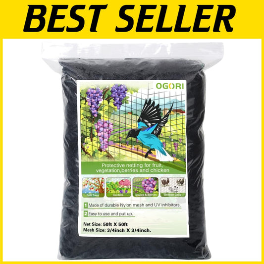 Durable 50' x 50' Garden Netting - Protect Your Plants from Birds and Animals