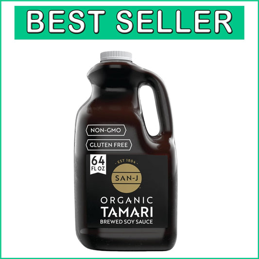 Authentic Organic Tamari Soy Sauce - 64oz Gluten-Free, Rich Flavor Profile