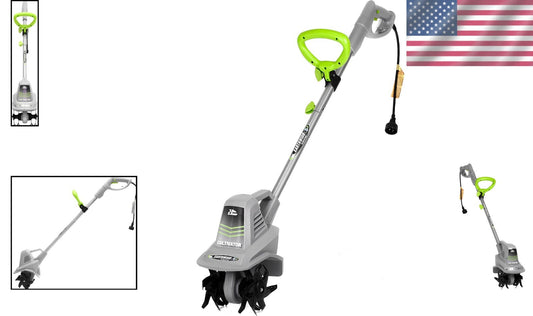 7.5-Inch Corded Electric Tiller with Ergonomic Grip - Hassle-Free Gardening