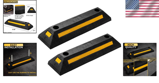 Weather-Resistant Heavy-Duty Parking Guide with Reflective Tape - 10.93 lbs