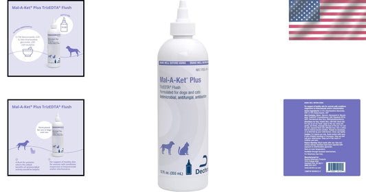 Safe Plus TrizEDTA Ear & Skin Flush for Dogs & Cats - Made in the USA, 12 oz